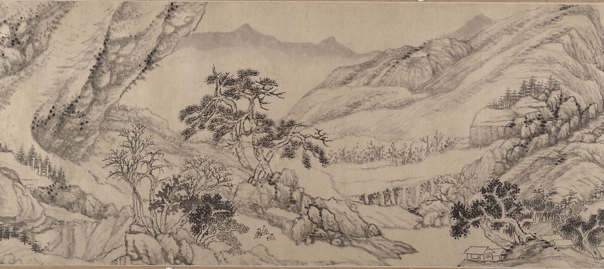 Traveling Amid Streams and Mountains, Liu Yu (Chinese, 1620–after 1689), Handscroll; ink on paper, China 