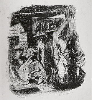 Bar, Samella Sanders Lewis (American, New Orleans, Louisiana 1924–2022 Torrance, California), Lithograph 