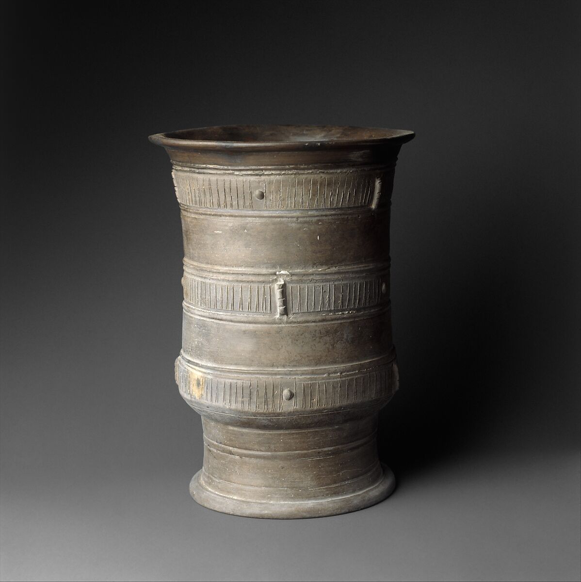 Jar (Zun), Earthenware with incised and decoration, China