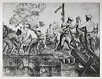 Wrecking Crew, Charles L. Sallee, Jr. (American, Oberlin, Ohio 1913–2006 Cleveland, Ohio), Soft-ground etching