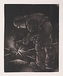 The Welder, Dox Thrash  American, Carborundum mezzotint