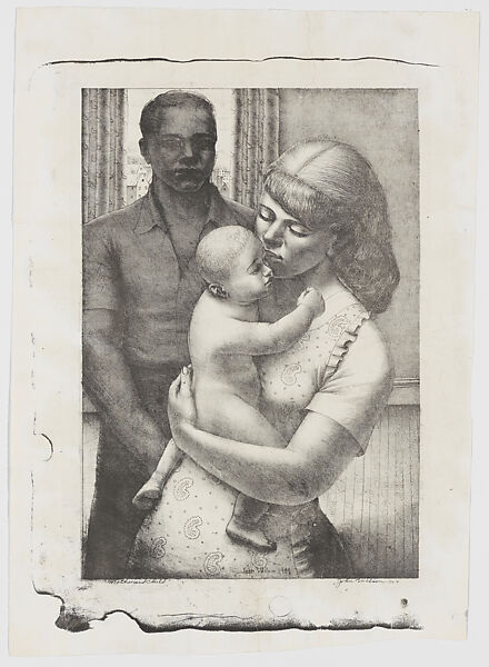 Mother and Child, John Wilson (American, Roxbury, Massachusetts 1922–2015 Brookline, Massachusetts), Lithograph 