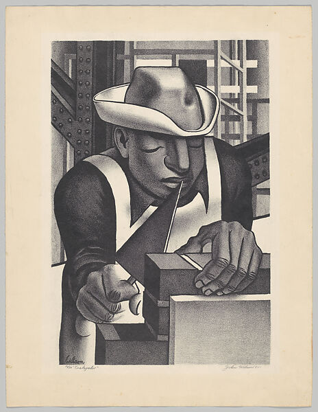 Trabajador, John Wilson (American, Roxbury, Massachusetts 1922–2015 Brookline, Massachusetts), Lithograph 