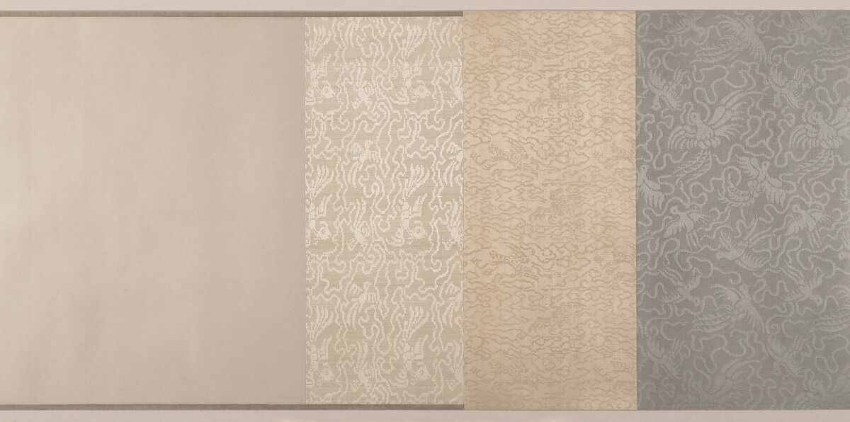 Birds in a lotus pond, Bada Shanren (Zhu Da) (Chinese, 1626–1705), Handscroll; ink on satin, China