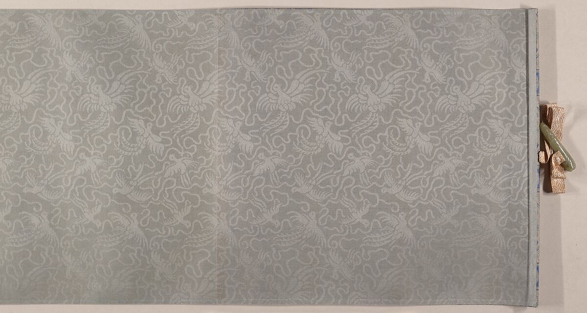 Birds in a lotus pond, Bada Shanren (Zhu Da) (Chinese, 1626–1705), Handscroll; ink on satin, China