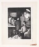 The Soup Kitchen, Norman Lewis  American, Lithograph