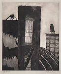 By the El, Walter Williams (Danish, Brooklyn, New York 1920–1998 Copenhagen), Aquatint and etching