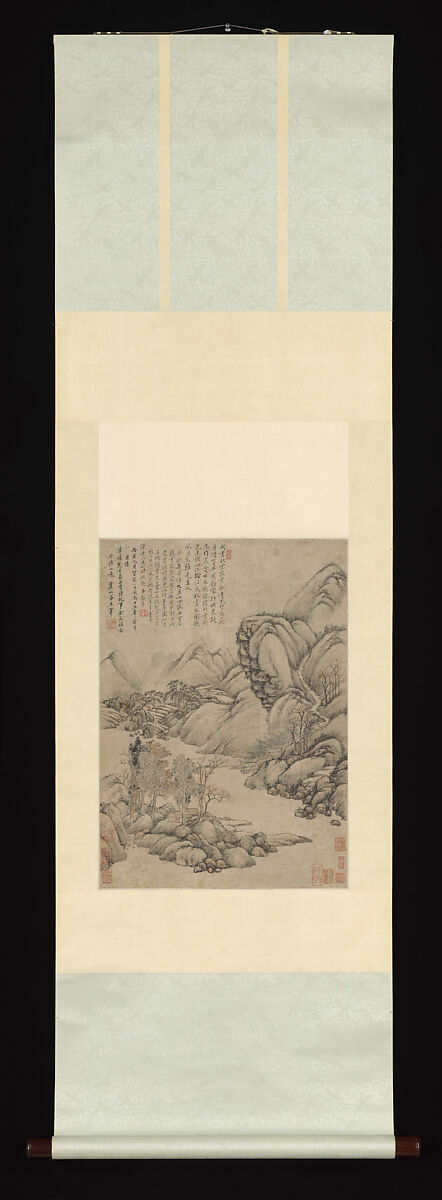 Landscape: Eve of Mid-autumn, Unidentified artist, Hanging scroll; ink on paper, China