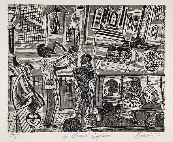 A Moment Supreme, Vincent D. Smith (American, Brooklyn, New York 1929–2003 New York), Etching and aquatint 