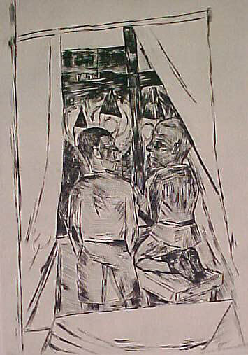 Children at the Window, Max Beckmann (German, Leipzig 1884–1950 New York), Drypoint 