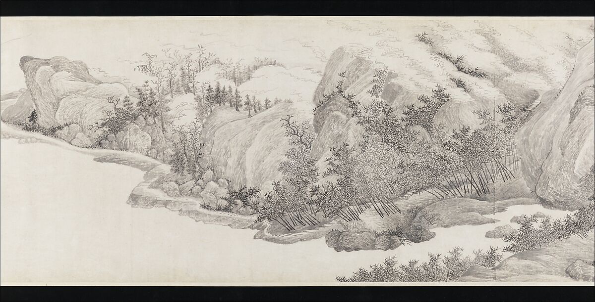 Whiling Away the Summer at the Ink-Well Thatched Hut, Wu Li (Chinese, 1632–1718), Handscroll; ink on paper, China
