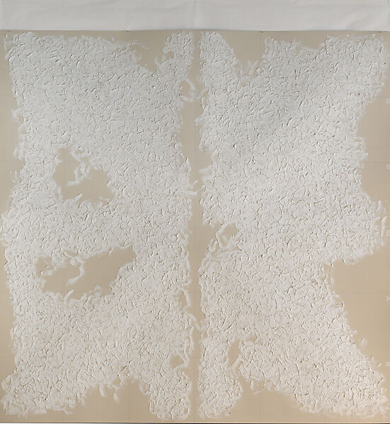 Versions IV, Robert Ryman (American, Nashville, Tennessee 1930–2019 New York), Oil and graphite on acrylic resin sheet with embedded fiberglass (Lumasite) and wax paper 