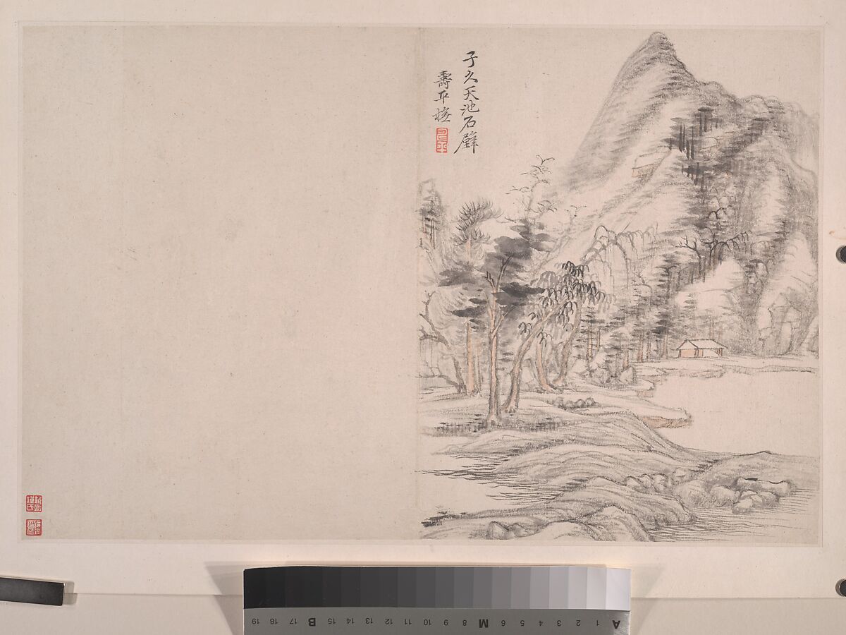 Landscapes in the manner of Song and Yuan masters, Yun Shouping (Chinese, 1633–1690), Album of ten paintings; ink and color on paper, China