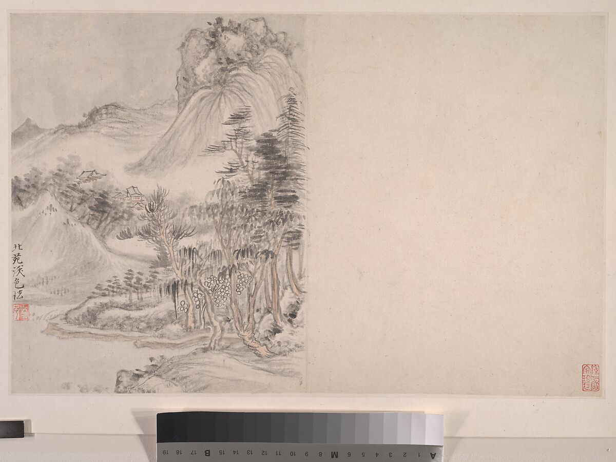 Landscapes in the manner of Song and Yuan masters, Yun Shouping (Chinese, 1633–1690), Album of ten paintings; ink and color on paper, China