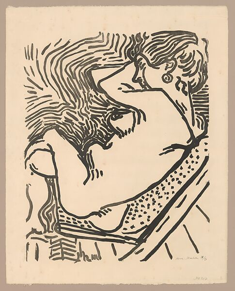 Seated Nude Asleep, Henri Matisse (French, Le Cateau-Cambrésis 1869–1954 Nice), Woodcut  