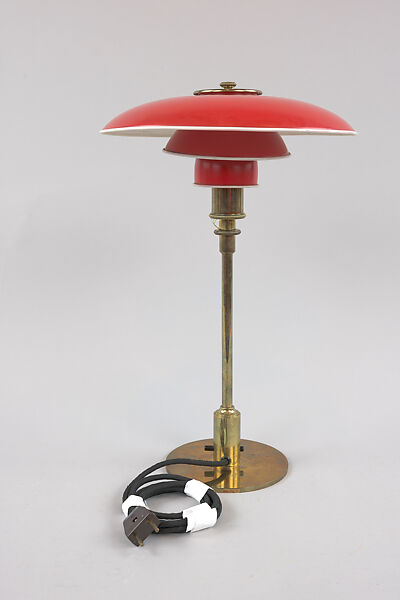 "PH" Table Lamp, Poul Henningsen (Danish, 1894–1967), Enameled metal, brass