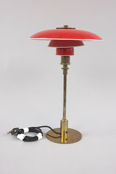 "PH" Table Lamp, Poul Henningsen (Danish, 1894–1967), Enameled metal, brass