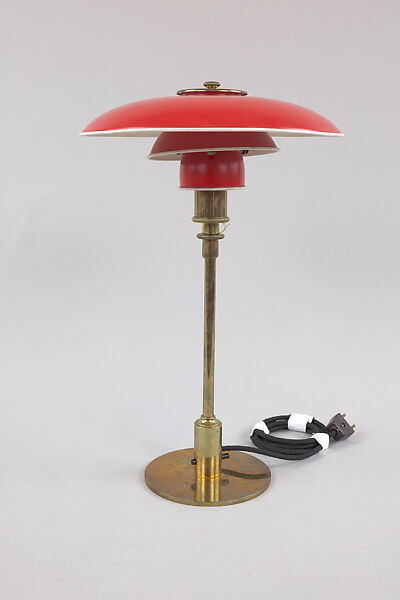 "PH" Table Lamp, Poul Henningsen (Danish, 1894–1967), Enameled metal, brass