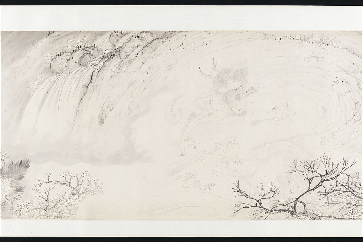 The Sixteen Luohans, Shitao (Zhu Ruoji) (Chinese, 1642–1707), Handscroll; ink on paper, China