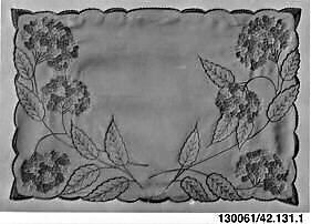 "Hortensia" Mat, Vera Way Marghab (Portuguese), Silk on cotton 