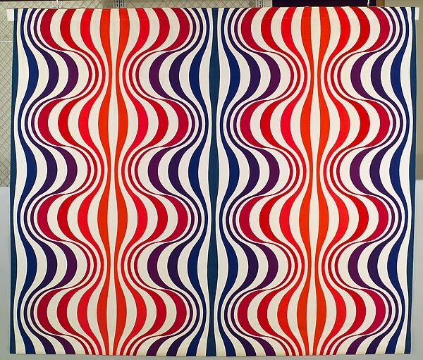 "Mira-Spectrum" Textile, Verner Panton (Danish, Gamtofte 1926–1998 Copenhagen), Printed cotton 