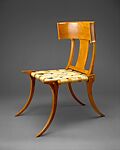"Klismos" Chair, Terence Harold Robsjohn-Gibbings (American (born England), London 1905–1976 Athens), Birch, vellum 