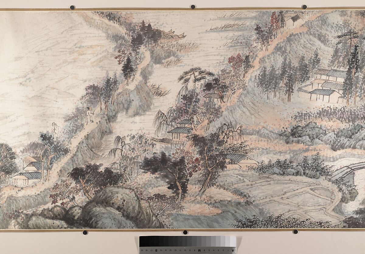 Outing to Zhang Gong's Grotto, Shitao (Zhu Ruoji) (Chinese, 1642–1707), Handscroll; ink and color on paper, China