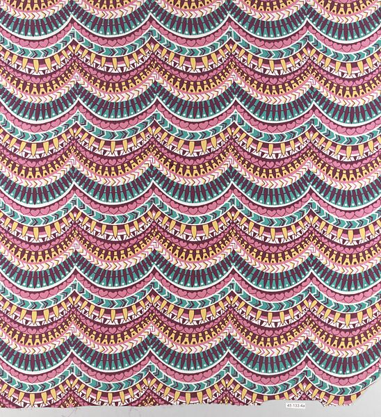 Textile piece, Fritzi Reckendorf, Rayon (Enka), printed, American 