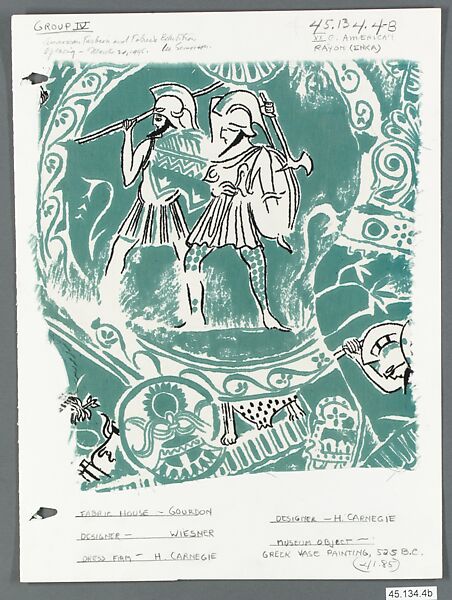 Sample, William Wiesner (Austrian, 1899–1984), Rayon (Enka), printed, American 