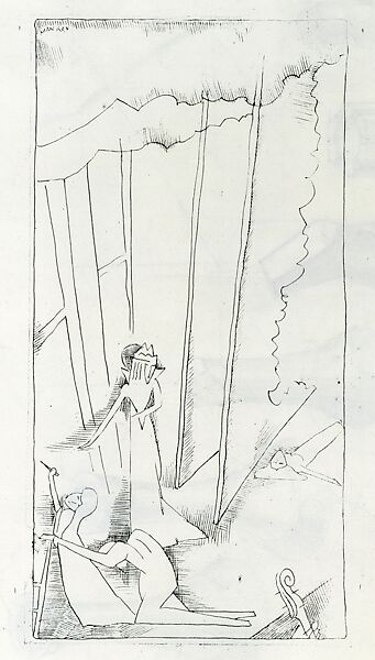 Perspective Study for Chess Pieces (recto); Lithograph Published in a 'Book of Divers Writings' (verso), Man Ray (American, Philadelphia, Pennsylvania 1890–1976 Paris), Graphite on paper (recto); Lithograph (verso)