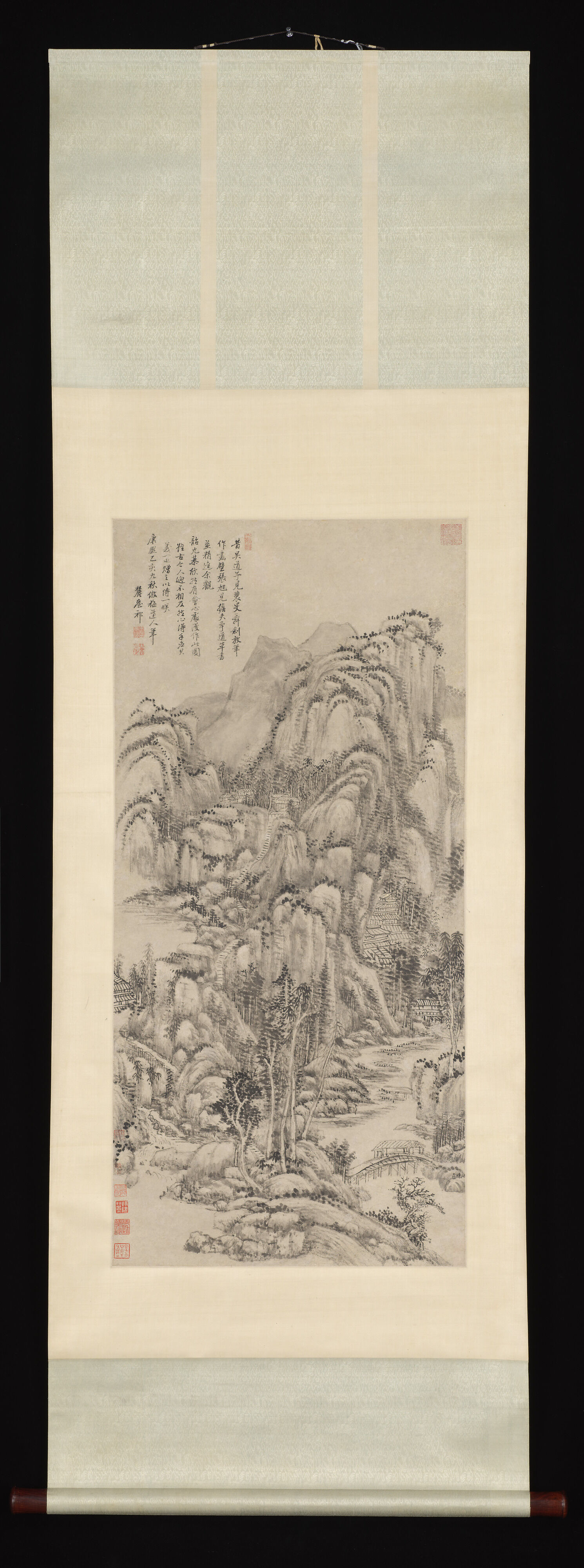 Wang Yuanqi - Landscape after Wu Zhen - China - Qing dynasty (1644