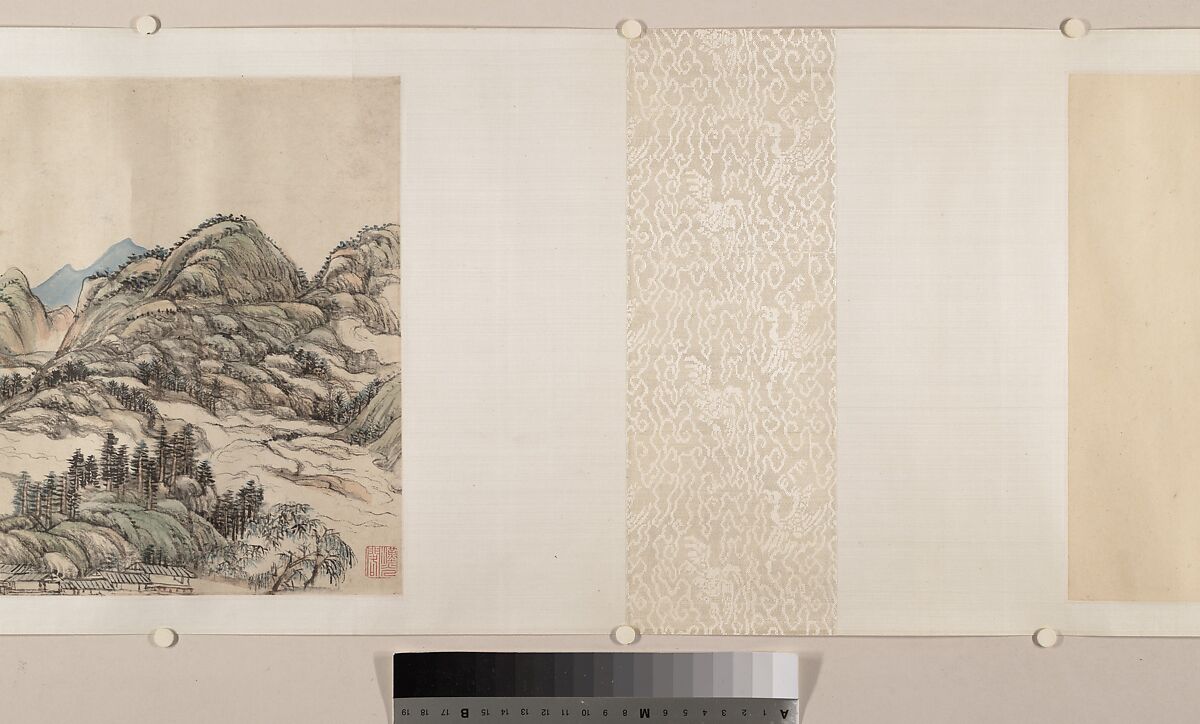 Fishing in River Country at Blossom Time, Wang Yuanqi (Chinese, 1642–1715), Handscroll; ink and color on paper, China