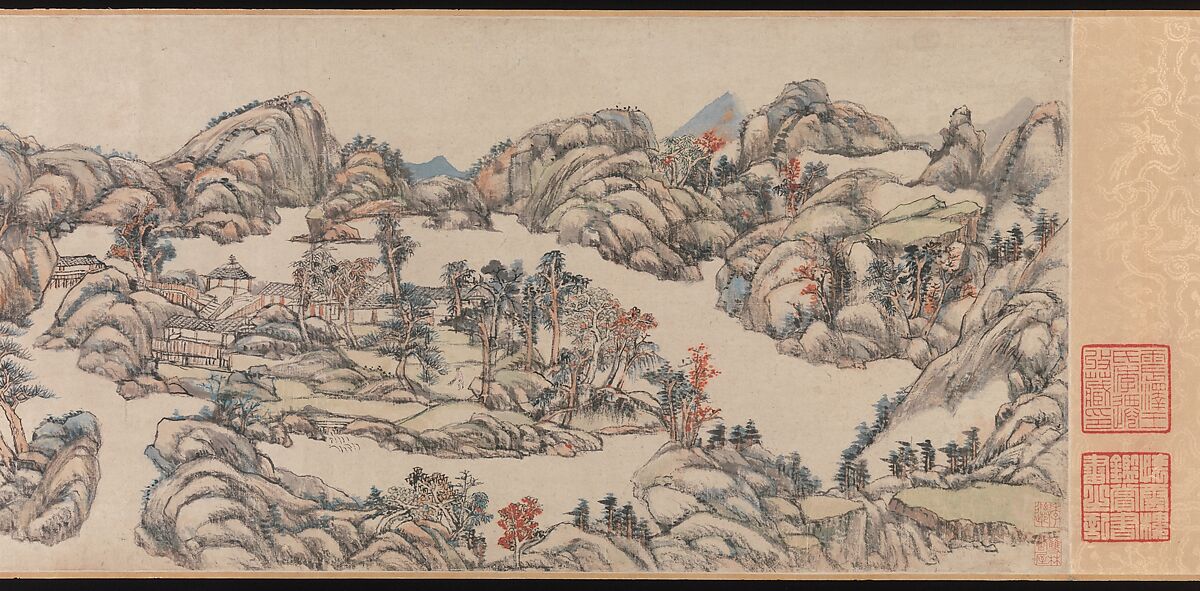 Wangchuan Villa, Wang Yuanqi (Chinese, 1642–1715), Handscroll; ink and color on paper, China
