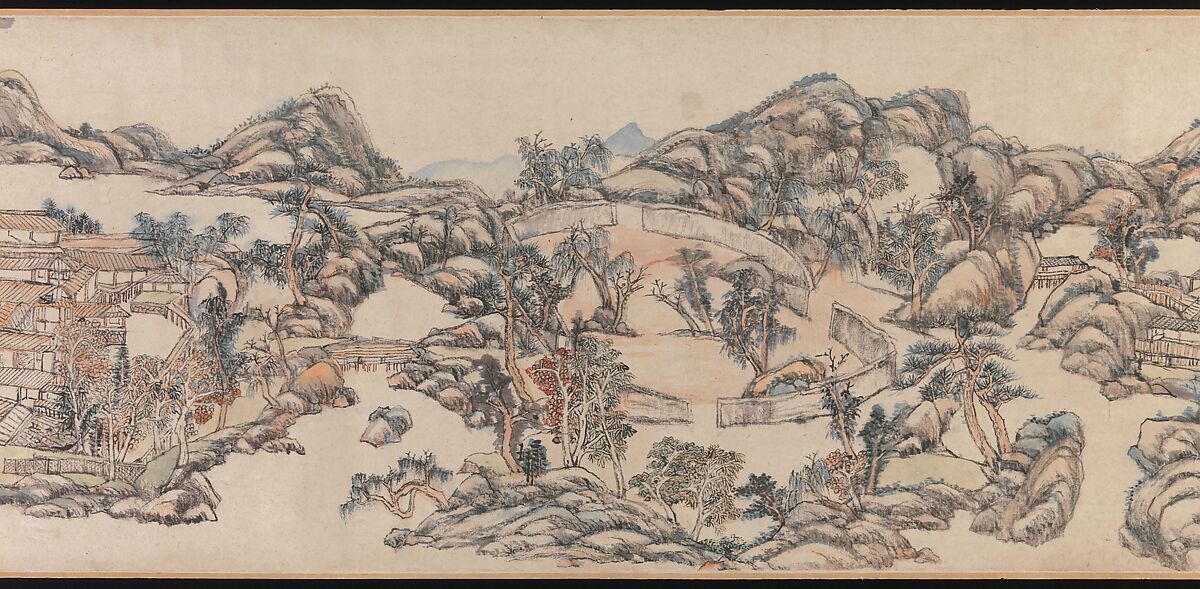 Wangchuan Villa, Wang Yuanqi (Chinese, 1642–1715), Handscroll; ink and color on paper, China