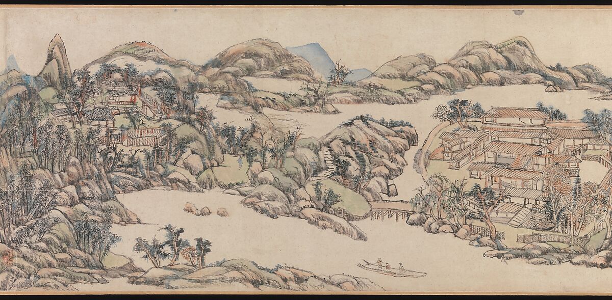 Wangchuan Villa, Wang Yuanqi (Chinese, 1642–1715), Handscroll; ink and color on paper, China
