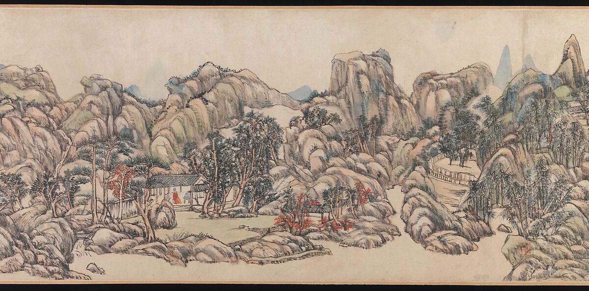 Wangchuan Villa, Wang Yuanqi (Chinese, 1642–1715), Handscroll; ink and color on paper, China