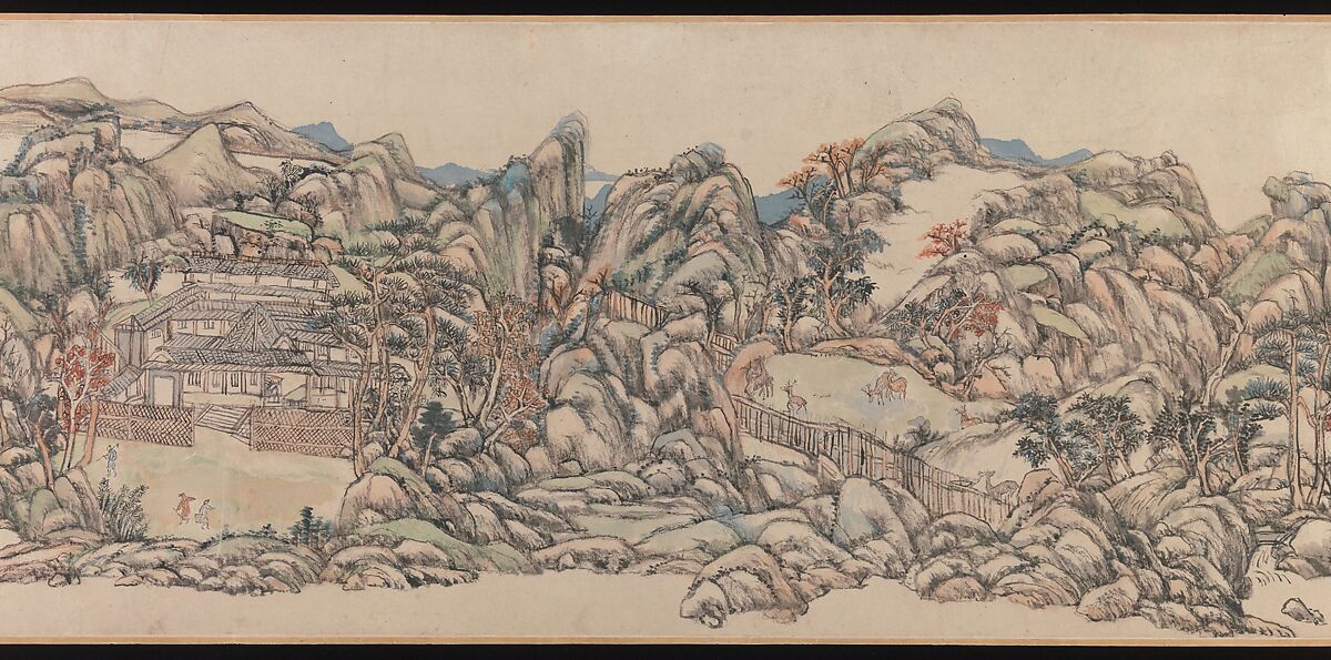 Wangchuan Villa, Wang Yuanqi (Chinese, 1642–1715), Handscroll; ink and color on paper, China