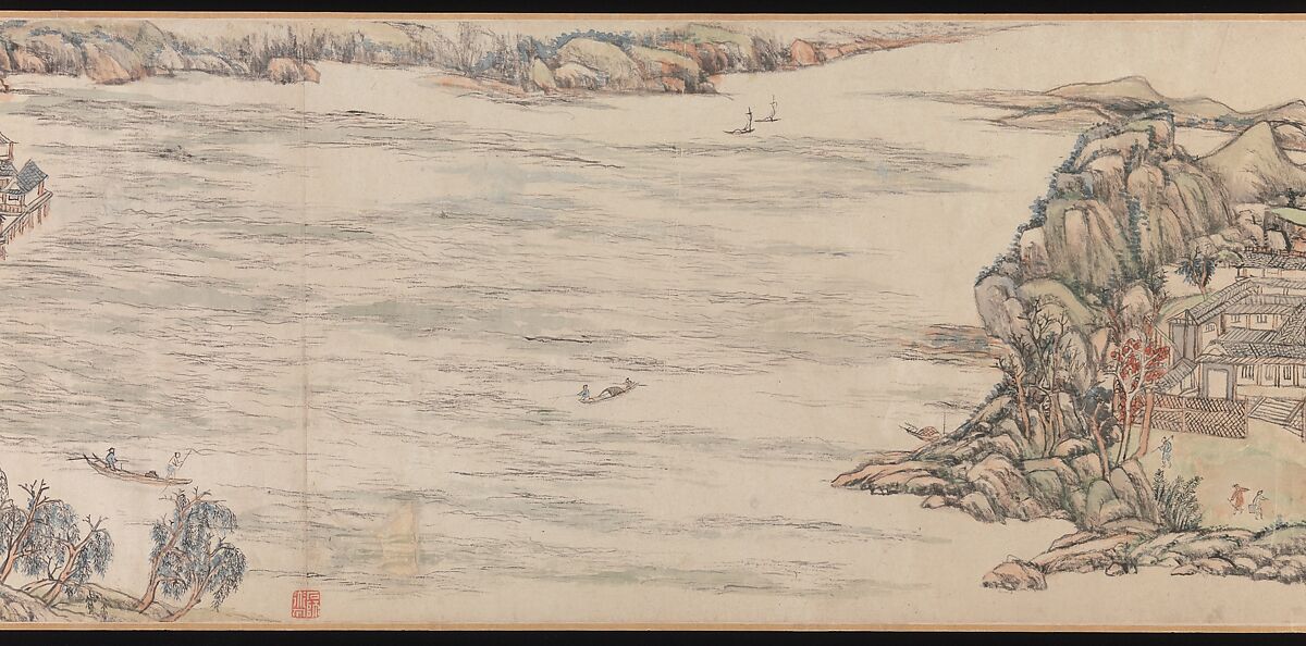 Wangchuan Villa, Wang Yuanqi (Chinese, 1642–1715), Handscroll; ink and color on paper, China