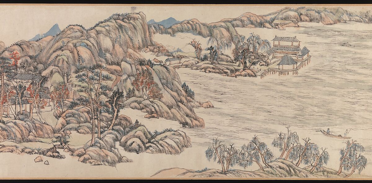 Wangchuan Villa, Wang Yuanqi (Chinese, 1642–1715), Handscroll; ink and color on paper, China