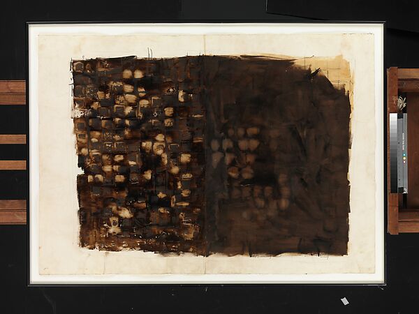 Number 2A, Leonardo Drew (American, born 1961), Asphaltum, oil, and graphite, ink marker on joined papers 