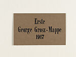 Erste George Grosz-Mappe, George Grosz (American (born Germany), Berlin 1893–1959 Berlin), Portfolio of nine lithographs