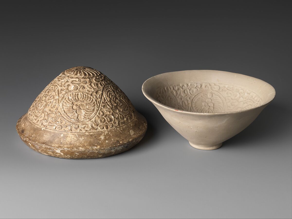 Mold for a Bowl, Stoneware with carved decoration (probably Yaozhou ware), China