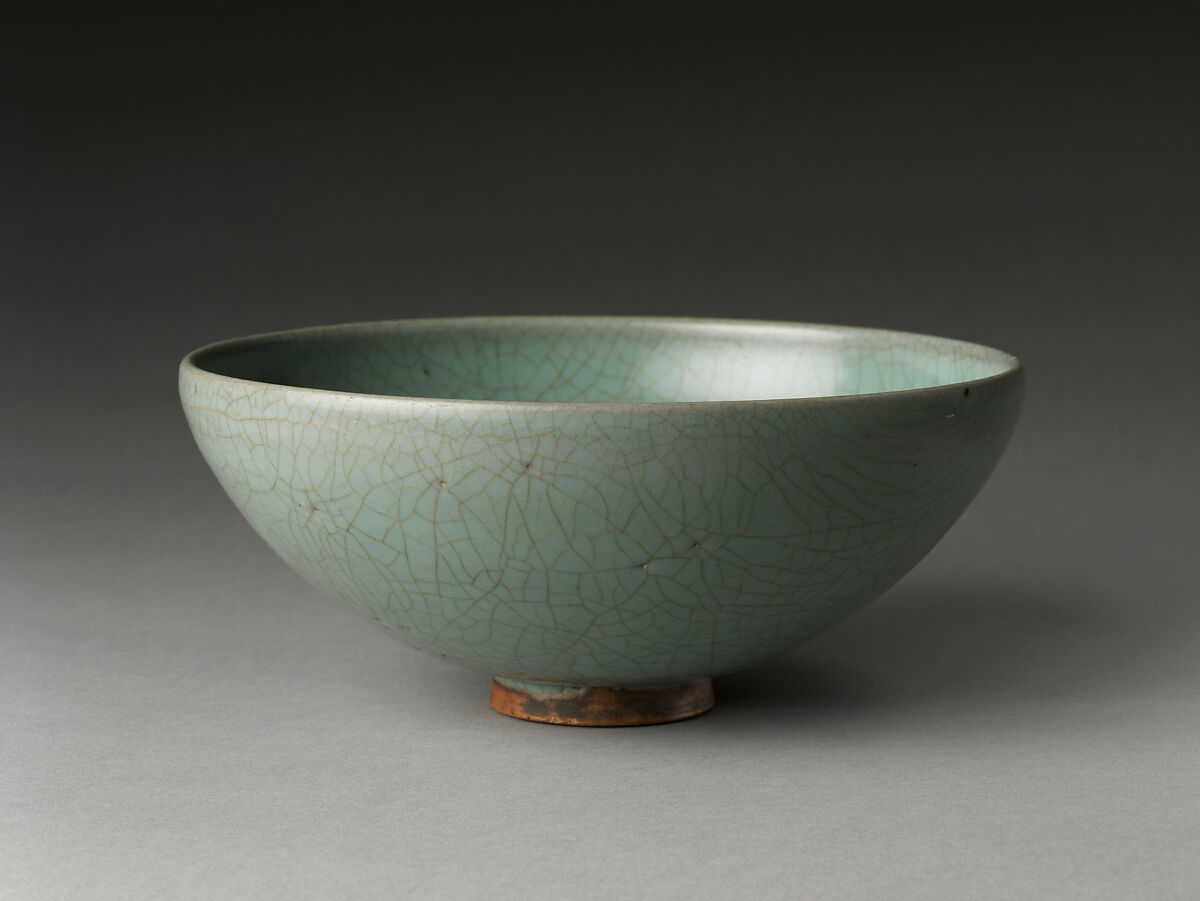 Bowl, Stoneware with crackled glaze (Jun ware), China 