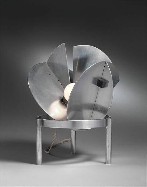 Lamp, Jacques Le Chevallier (French, 1896–1987), Aluminum, vulcanized rubber (ebonite)