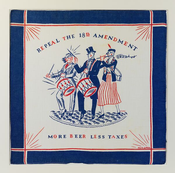 Handkerchief, Peck &amp; Peck (American, New York, founded 1888), Printed cotton, American 