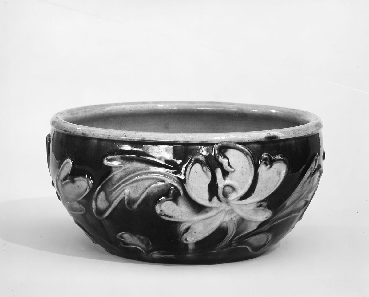 Bowl, Stoneware with cloisonné-style decoration, China 