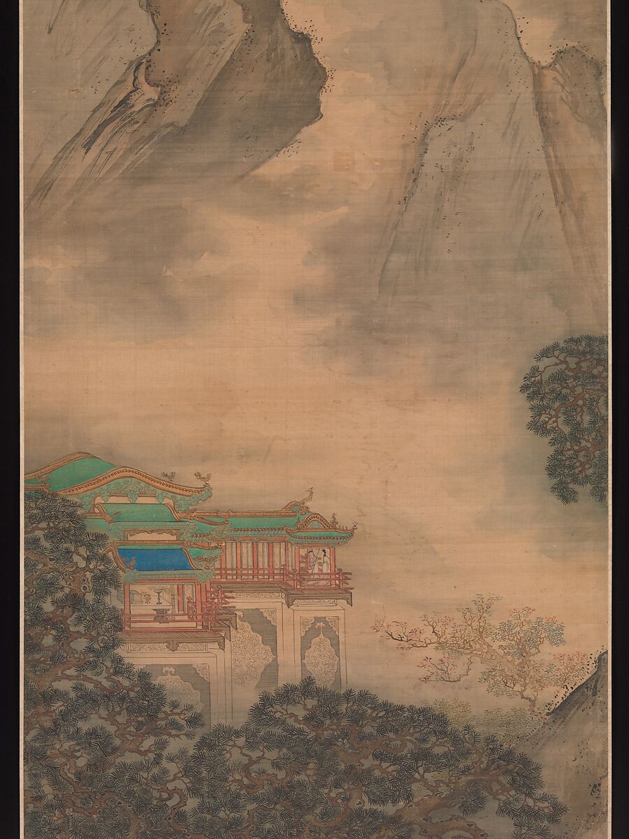 The Palace of Nine Perfections, Yuan Jiang (active ca.1680–ca.1730), Set of twelve hanging scrolls; ink and color on silk, China