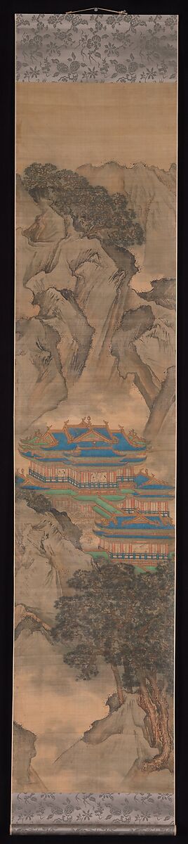 The Palace of Nine Perfections, Yuan Jiang (active ca.1680–ca.1730), Set of twelve hanging scrolls; ink and color on silk, China