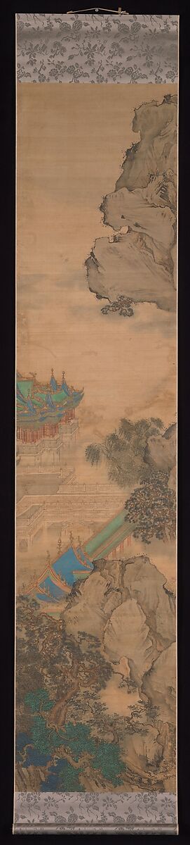 The Palace of Nine Perfections, Yuan Jiang (active ca.1680–ca.1730), Set of twelve hanging scrolls; ink and color on silk, China