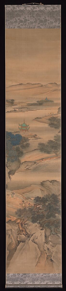 The Palace of Nine Perfections, Yuan Jiang (active ca.1680–ca.1730), Set of twelve hanging scrolls; ink and color on silk, China